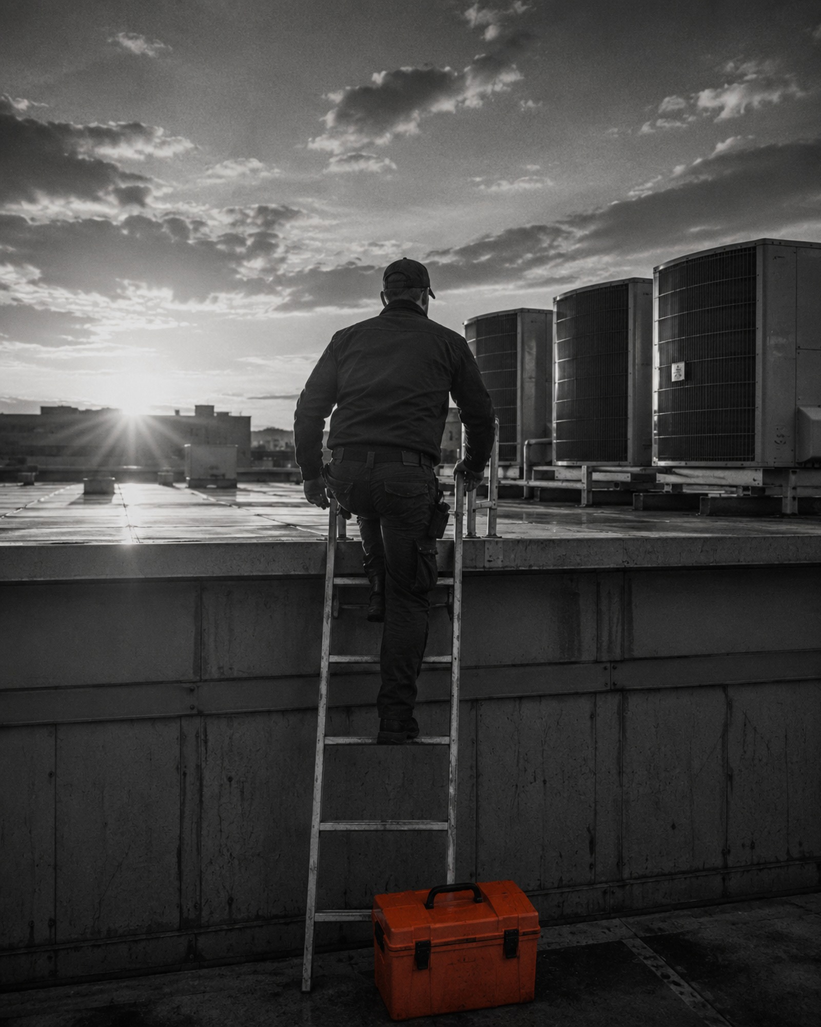 HVAC / Mechanical professional at work